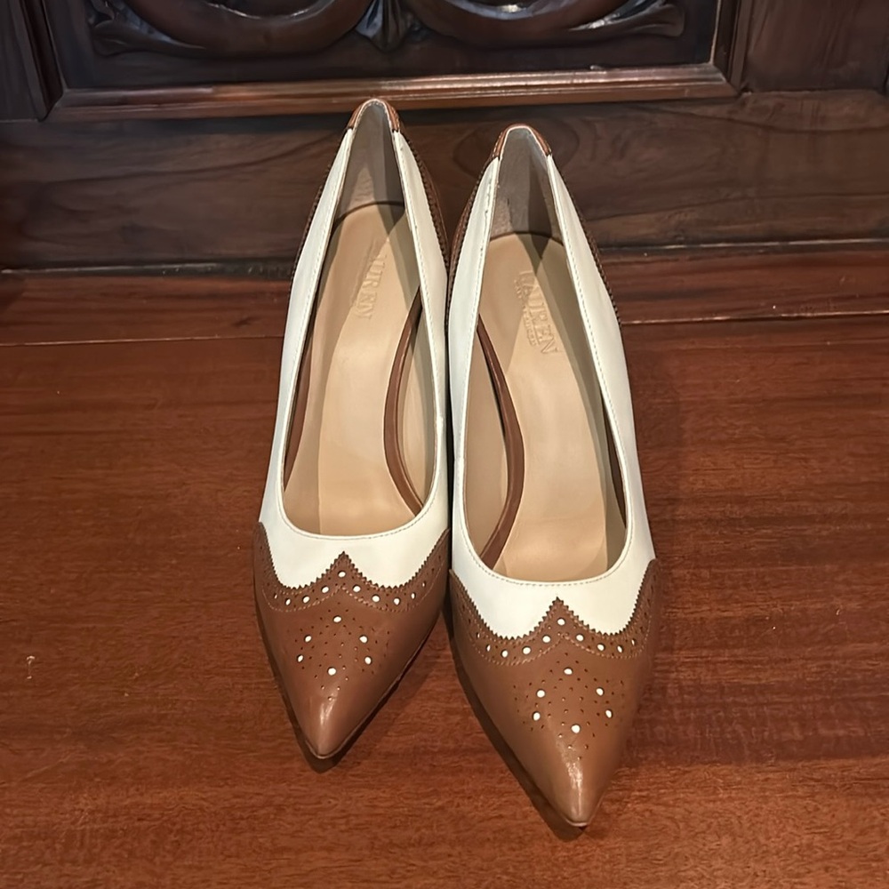 NWOB Women Lauren RALPH LAUREN Lynden Nappa Leather stilettos Sz 7.5